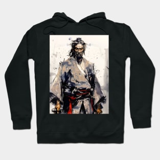 Japanese Ronin Samurai: I Play Alone on a Dark Background Hoodie